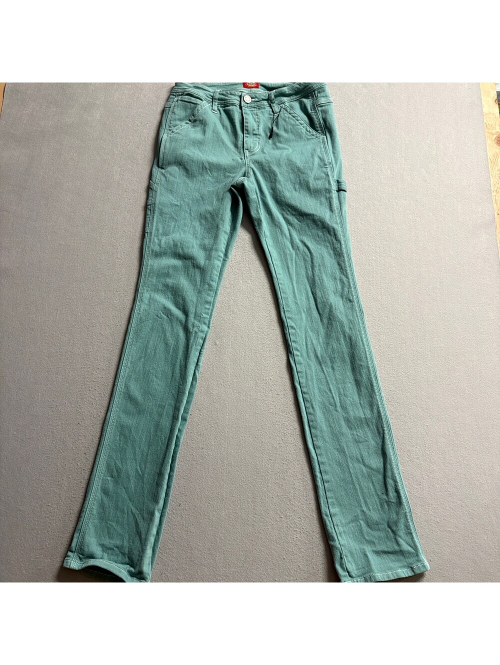 Dickies Carpenter Jeans Mens 28x33 Green Denim Utility Work Pants